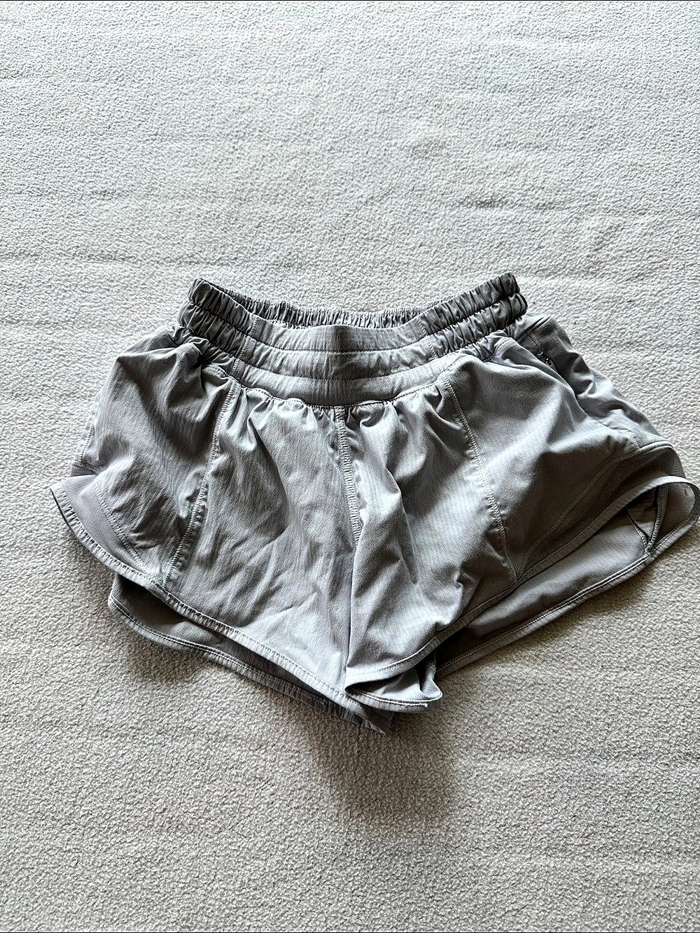 lululemon Track That High-Rise Lined Short 3" white